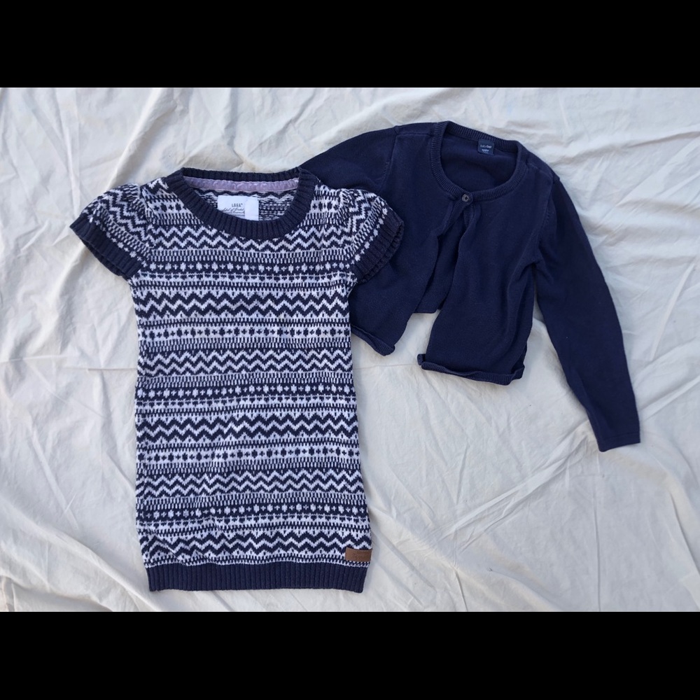 Sweater dress and Cardigan